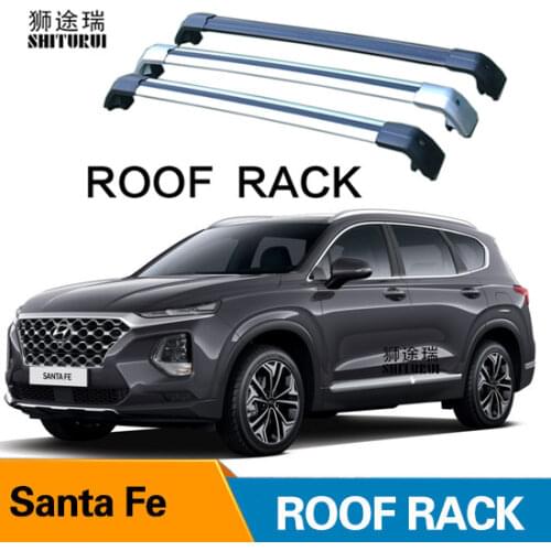 SHITURUI 2Pcs Roof bars For Hyundai Grand Santa Fe SUV 2013-2020 Aluminum Alloy Side Bars Cross Rails Roof Rack Luggage