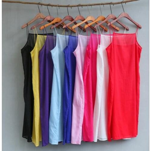 2016 Silk Cotton Dress Petticoat multicolor slip dresss 17393-12