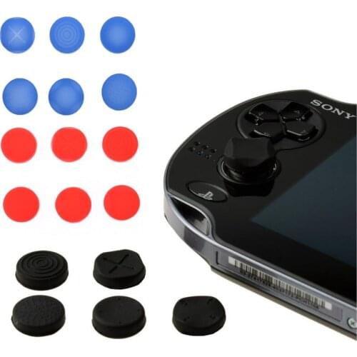 6 In 1 Silicone Thumbstick Grip Cap Analog Joystick Protective Cover Case For Sony PlayStation Psvita PS Vita PSV 1000/2000 Slim