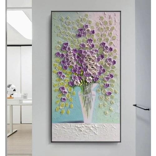 Abstract Flower Stereoscopic Flowers Canvas Painting Posters and Prints Quadro Wall Art Picture for Living Room Cuadros Decor
