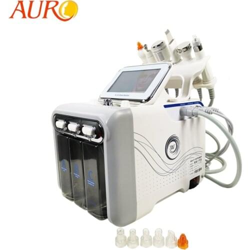 AURO New 6 in 1 Pro Facial Hydradermabrasion/Water Peel Hydrafacial Microdermabrasion Machine with RF BIO Lifting Skin Scrubber