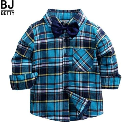 Free Shipping Wholesell Children Boys Kids Shirts Cotton Kids Gentleman Shirts Clothing For 1-7 Years Wear Hot Sale BBT085