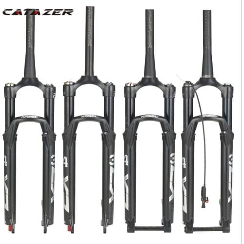 CATAZER XR34 Bicycle Fork 26er 27.5er 29er Straight Cone Manual Remote Control QR 15*100MM Disc Brake MTB Air Fork