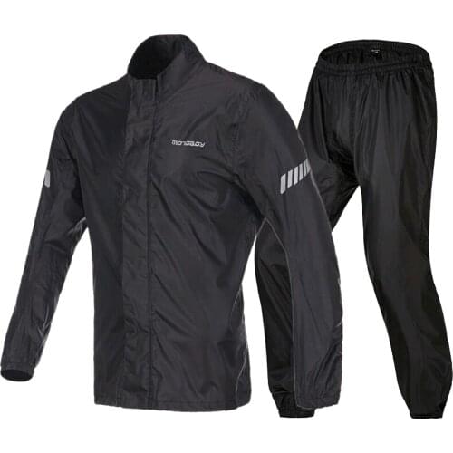 Black Slim Waterproof Rain Trousers Outdoor Jackets for Cycling Hiking