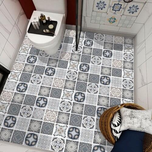 Euro Tile frosted floor sticker Bathroom kitchen tile renovation wall stickers Waterproof wear-resistant self-adhesive wallpaper