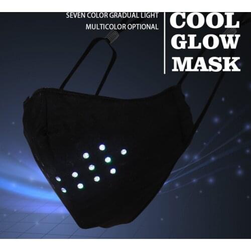 VIP Rave Party Christmas Voice Control Mask Dynamic Talking Faux Face Mask BreathableAdjustable Rubber, Elastic Tendon Ear Loop