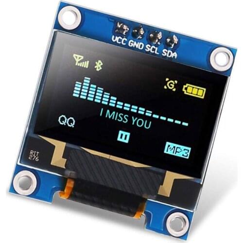 0.91/0.96 inch IIC Serial Yellow Blue LCD Display Module 128X64 I2C SSD1306 12864 LCD Screen Board for Arduino with 40pin Dupont