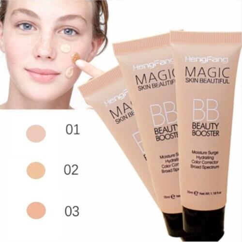 Natural BB Cream Brighten Liquid Foundation Base Makeup Concealer Perfect Face Color Corrector Moisturizing BB Cream TSLM1