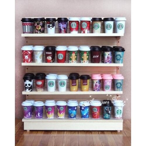 New 2/3pcs Chirstmas Style Coffee Cups Mugs Dollhouse Miniature Drinks Pretend Kitchen Blyth Barbies Doll House Food Toys