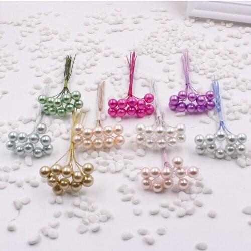 New 10pcs/bunch Christmas Flowers Artificial Berries Artificial Flowers Stamens DIY Wedding/Christams Party Decoration supplies