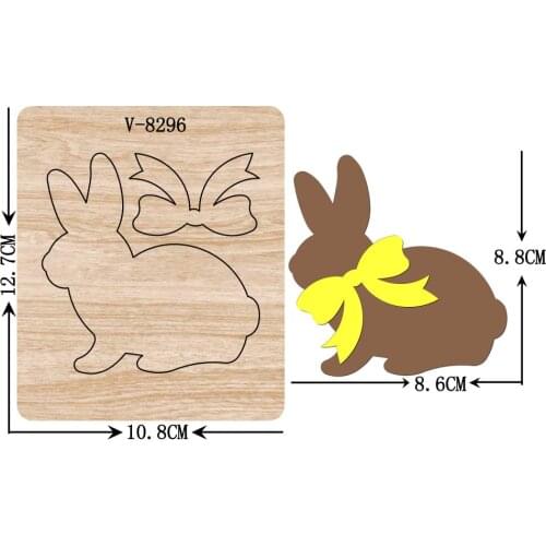 New rabbit wooden dies cutting dies for scrapbooking Multiple sizes V-8296