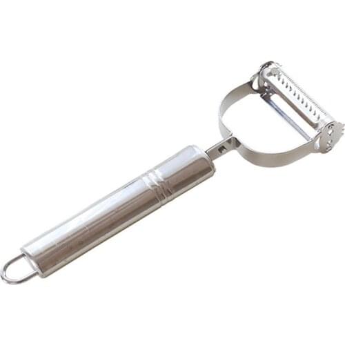 Stainless Steel Peeler Melon Fruit Shavings Kitchen Gadgets Smile Double-Head Grater Creative Paring Knife