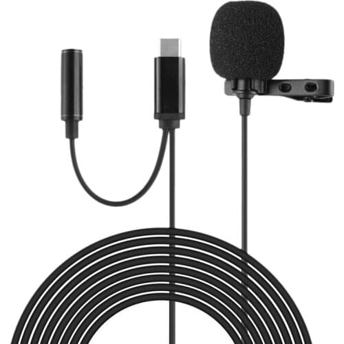 Lavalier Microphone for Recording Interviews/Video Conferences/Podcasts/Voice Listening on Smartphones