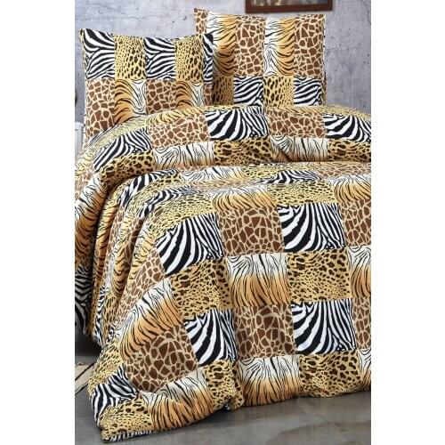 Leopard And Zebra Print Ranforce Duvet Cover Takımı-6157