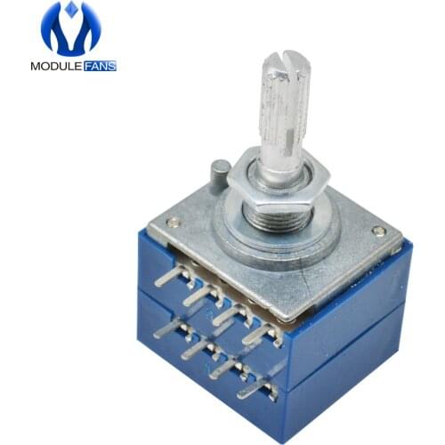 100K Rotary Potentiometer LOG ALPS RH2702 Audio Volume Control Pot Stereo W Loudness