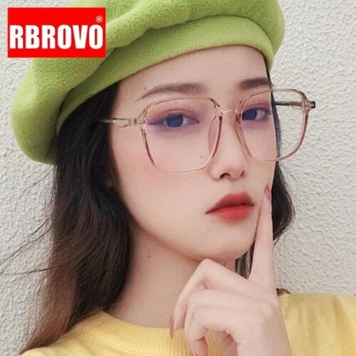 RBROVO Square Oversized Glasses Women Vintage Glasses Women Brand Eyeglasses for Women/Men Designer Lentes De Lectura Mujer
