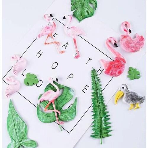 Flamingo Fondant Cake Silicone Mold Turtle Leaf Tropical Rainforest Series Chocolate Baking DIY Tool