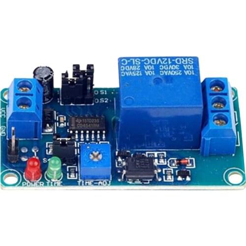 12V Delay Timer Trigger Relay Normally Open Type Time Delay Circuit Module 0.1 Second - 60 Minutes