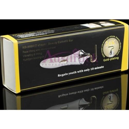 High effective T-Bar beauty device 24K Gold anti-aging face lift Ion Leading in Vibration Face Lifting skin tighten Tightening