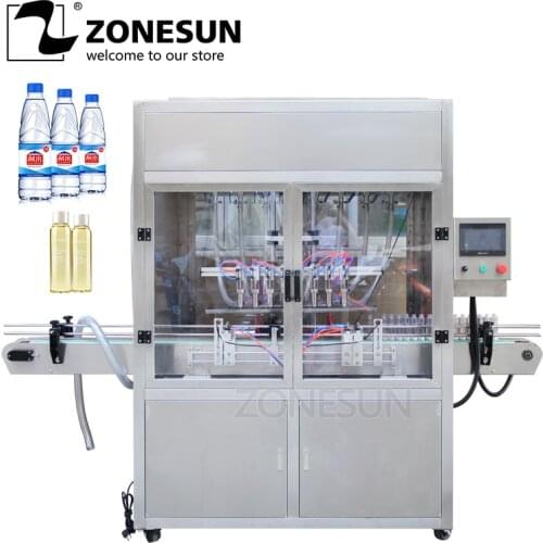 ZONESUN Automatic Pneumatic High Speed Beverage Production Line Cans Beer Drinking Water Milk Oil Filling Machine