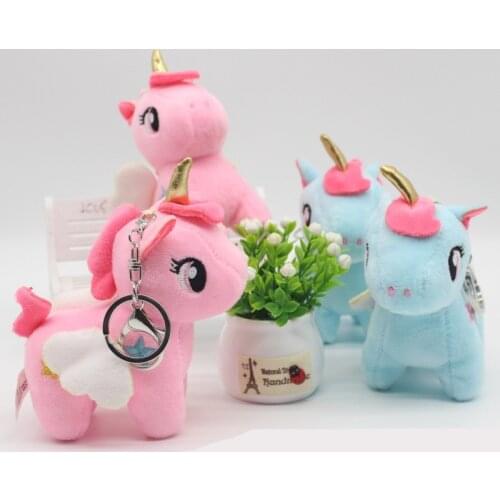 10cm Kawaii Toy Soft Unicorn Plush Doll Appease Sleeping Pillow Doll Kids Room Decor Animal Soft stuffed Toy Birthday Gift