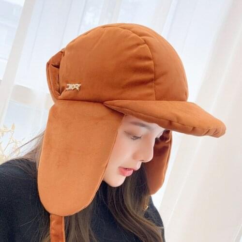 2020 New Autumn Ear Protection Cap Women Korean Fashion Winter Outdoor Warmth Velvet Lei Feng Hat Trend
