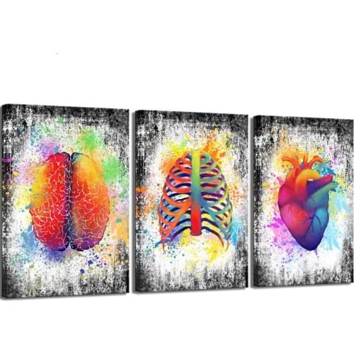 3 pieces abstract brain heart shaped diamond painting Full Square Diamond Embroidery Mosaic Cross Stitch Home DecorZP-1837