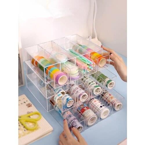 4 Layers Multifunctional Storage Box Glasses Sunglasses Case Stationery Storage Organizer Pen Pencil Tape Holder Display