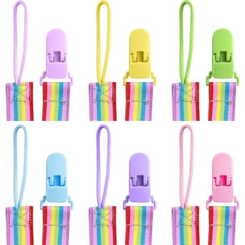 5 Pcs/lot Baby Teether Accessories Plastic Clip Baby Silicone Clip Holder Nursing Teether Dummy Soother Nipple Leash Strap