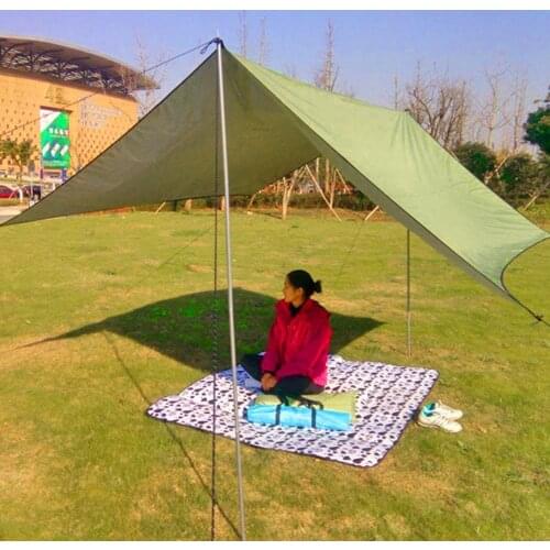 Free Storage Bag) Outdoor Awning Canopy Shade Tent Sun Protection Shaded Shed Cloth Anti-rain Waterproof Camping Accessories