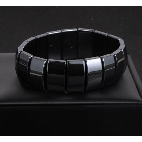 Unisex Men Women Square Energy Real Hematite Bracelets 2020 New Style Natural Stone Bead Bracelet Jewelry Pulsera Homb