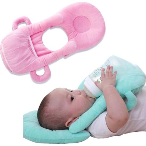 Hot Infant Baby Bottle Rack Free Hand Bottle Holder Cotton Baby Milk Bottle Feeding Cup Learning Nursing Pillow Cushion