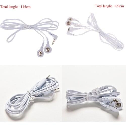 2.5mm 4/2 Buttons Electrotherapy Electrode Lead Wires Cable For Tens Massager Connection Cable Massage & Relaxation