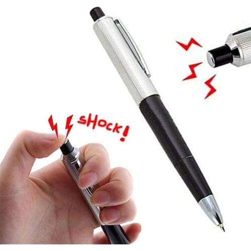 Electric Shock Pen Toys Funny Utility Gadget Ball Point Shocking Joke Prank Pen Trick Writable Children Novelty Friends Gifts