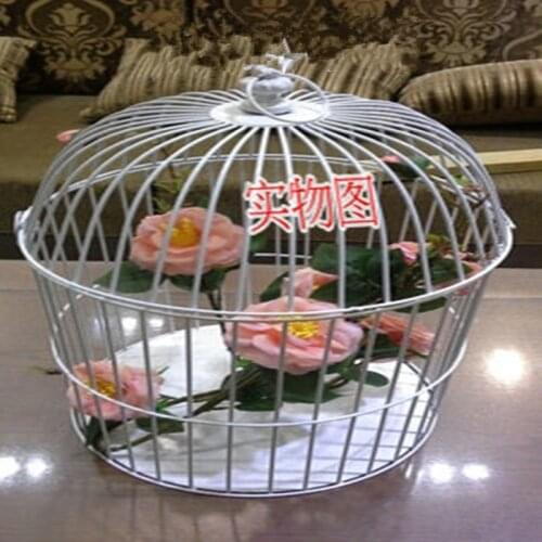 European iron Decoration birdcage exquisite hanging small birdcage wedding photography prop bar Decoration birds cage