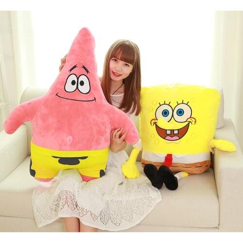 20-75cm Cute Stuffed Toys Big Star Doll Plush Toy Large size cartoon figure bob esponja Plush doll Toys Gifts For Children
