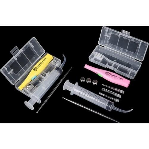 LED Light Earpick Tonsil Stone Remover Tools LED Light Ear Wax Remover Earpick With 3 Tips Irrigator Syringe Clean Care Tool NEW