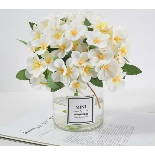 Hydrangea artificial flowers branch home wedding decor silk plastic flower high quality fake flower party room decoration