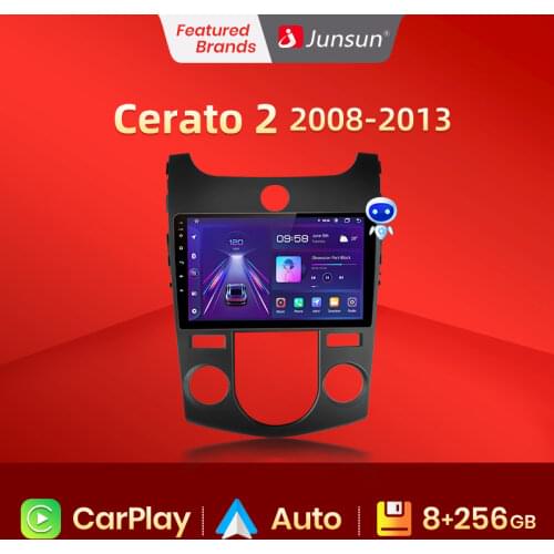 Junsun V1 Android 10.0 AI Voice Control 4G Carplay DSP Car Radio Multimedia GPS Navigator For KIA Cerato 2 2008-2013 2Din DVD