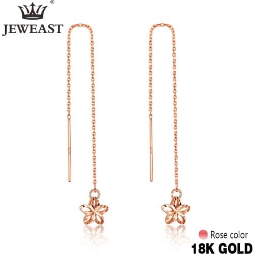 JYM18K Pure Gold Earring Real AU 375 Solid Gold Earrings Nice Gemstone Upscale Trendy Classic Fine Jewelry Hot Sell New 2020