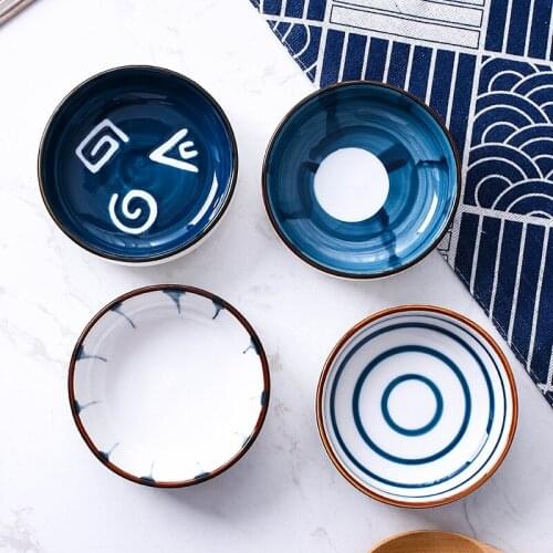 3.5 Inch Ceramic Seasoning Dish Table Decoration Hotel Service Tray Kitchen Storage Supplies Dipping Dish Snack Tray