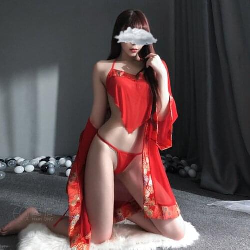 Women Japanese Kimono Floral Kimono Robe Sexy Nightgown Sleepwear Yukata Elegant Casual Spa Japan Sexy cosplay Costumes