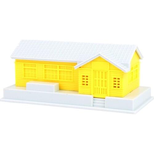 1:87 Scale Modern Miniature Building House DIY Sand Table Railway Diorama Perfect for DIY Building Sand Table Model Accessory