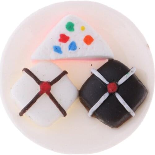 Miniature Foods Cake Ceramic Plate Kit For 1/12 Dolls House Kitchen Decor