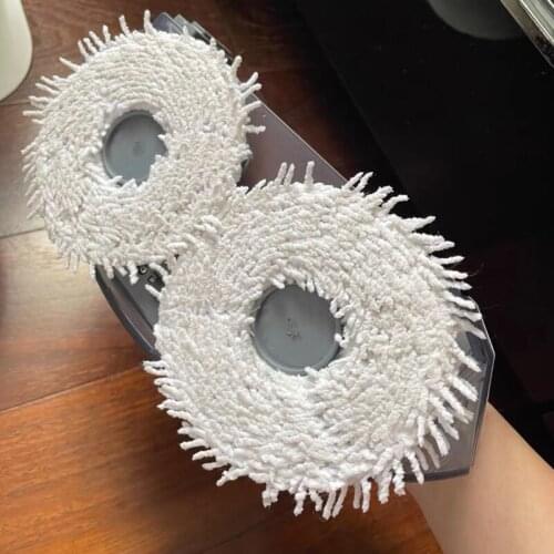 Round Vacuum Cleaner Replacement Mop Set Compatible with Cobos N9 N9+ Sweeper Robot Mopping Pads Washable Cloths Vacuum