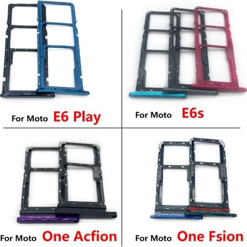 New SIM Card Tray Slot Holder Adapter Accessories For Moto E6 Play E6S G10 One Action One Fusion