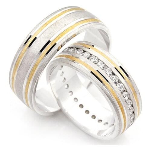 Couple Wedding Ring Sterling Silver 925 Woman And Man Luxury Jewelry Bands Engagement Anniversary Anatolian Civilization Models