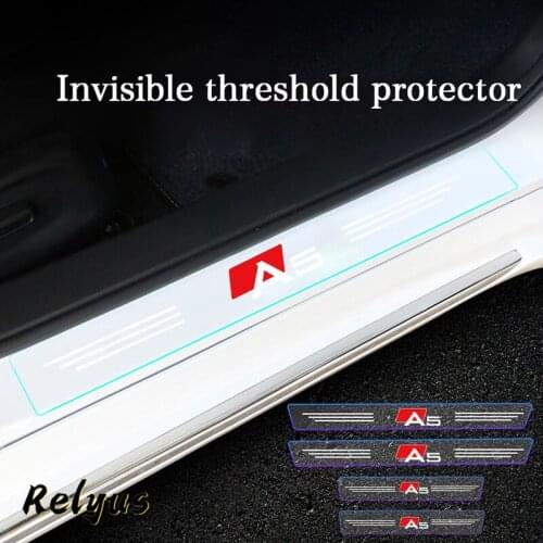 Car Door Sill Edge Protector Anti Scratch Transparent Protection Film Stickers For Audi A5 Sportback Coupe B8 B9 Accessories