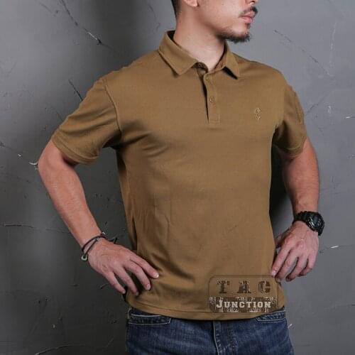 EmersonGear Performance Polo Shirt For MENS Quick Dry EDC Daily Shooting Tactical Hunting Fishing Outdoor Duty Short Sleeve CB