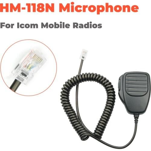 HM-118N 8 Pin Handheld Remote Speaker Mic Microphone for Icom Transceiver Radio IC-V8000 IC2100 IC2720H IC-F221 IC-F320 F520